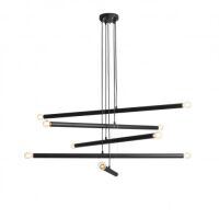 Lampa wisząca TUBO 10 BLACK 5 metrowych tub ALDEX 1072M1  
