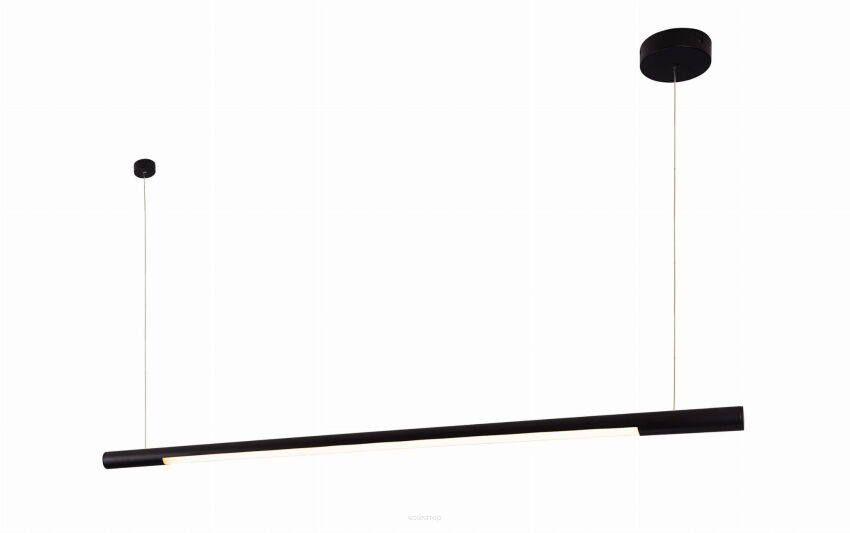 Lampa wisząca ORGANIC HORIZON P0358 poprzeczna rurka Maxfliz lampa jest w stylu nowoczesnym czarna led okrągła 150 długości