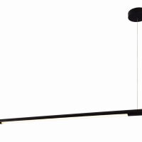 Lampa wisząca ORGANIC HORIZON P0358 poprzeczna rurka Maxfliz lampa jest w stylu nowoczesnym czarna led okrągła 150 długości