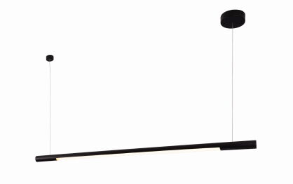 Lampa wisząca ORGANIC HORIZON P0358 poprzeczna rurka Maxfliz lampa jest w stylu nowoczesnym czarna led okrągła 150 długości