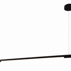 Lampa wisząca ORGANIC HORIZON P0358 poprzeczna rurka Maxfliz lampa jest w stylu nowoczesnym czarna led okrągła 150 długości