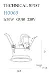 Oczko sufitowe TECHNICAL SPOT H0069 podtynkowe maxfliz - 4