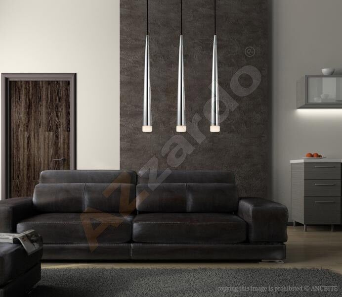Lampa wisząca Stylo 3 AZzardo CH AZ0133 chrom klosze w kształcie stożków na końcach szklane