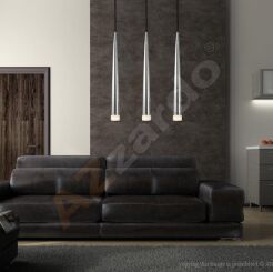 Lampa wisząca Stylo 3 AZzardo CH AZ0133 chrom klosze w kształcie stożków na końcach szklane