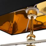  Lampa stołowa  Quito - T01939BK AU Cosmo Light  Klosz jest czary ze złotym wnętrzem podstawa jest geometryczna w kolorach gun-black oraz złotym - 4