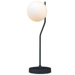 Lampa stołowa  CARIMI TB-3300-1-BK Italux  NOWOCZESNA KULA CZARNY SATYNOWY G9  - 2