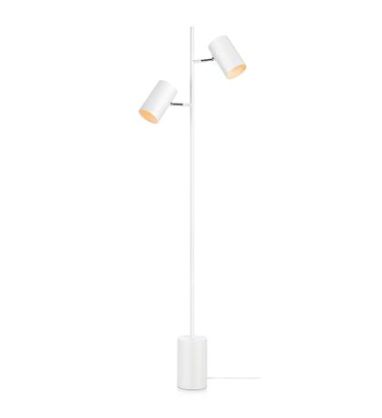 Lampa podłogowa TWIN 107948 Markslojd MINIMALISTYCZNA BIAŁA 2 ŹRÓDŁA ŚWIATŁĄ W KSZTAŁCIE TUB