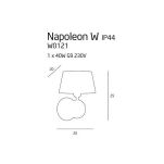 Lampa ścienna kinkiet lampa wewnętrzna MAXLIGHT NAPOLEON IP44 W0121 nowoczesny chromowana podstawa - 3