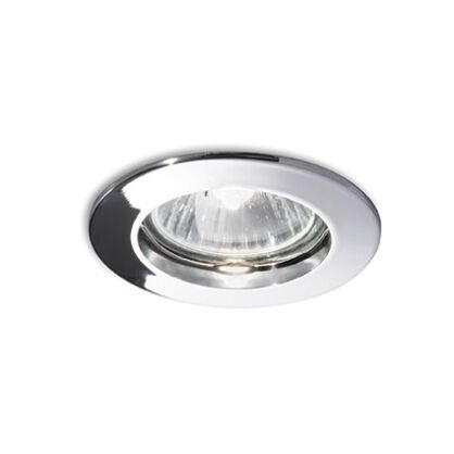 Lampa wpuszczana  JAZZ FI1 CHROM Ideal Lux 083070  okrągła aluminiowa ramka kolor chromu wymaga wbudowania w ścianę