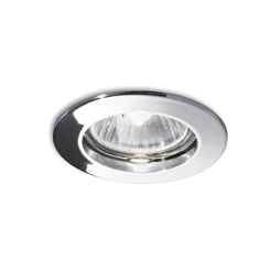 Lampa wpuszczana  JAZZ FI1 CHROM Ideal Lux 083070  okrągła aluminiowa ramka kolor chromu wymaga wbudowania w ścianę