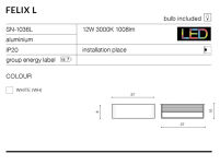 Kinkiet RAMONA 1 SWITCH AZ2566 LED 6W azzardo biały klasyczny klosz, włącznik - 3
