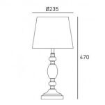  Lampa stołowa Monaco Cosmo light - T01885WH  Biały klosz podstawa wykonana ze szlifowanego szkła   - 2