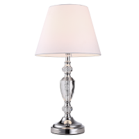  Lampa stołowa Monaco Cosmo light - T01885WH  Biały klosz podstawa wykonana ze szlifowanego szkła  