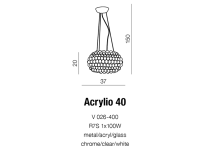 Lampa wisząca ACRYLIO 40 azzardo AZ0057 - 4