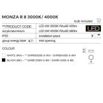 Oprawa natynkowa okrągła czarna nowoczesna MONZA R 8 AZzardo AZ2255 LED 5,5 cm wysokości 8 cm średnicy - 2