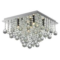 PLAFON lampa wewnętrzna ZUMA LINE RANGEL CEILING RLX92711-5 W KOLORZE SREBRNY NOWOCZESNY 