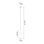 Lampa wisząca ZANE 1 SL.0965 Sollux Lighting tuba z drewna i betonu - 4