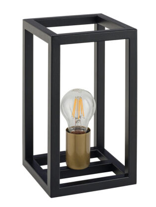 Lampa stołowa VIGO CZARNA ZŁOTA 50247 KLATKA