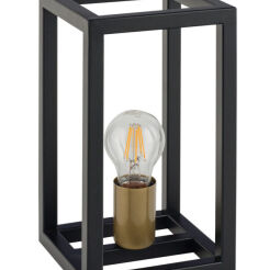Lampa stołowa VIGO CZARNA ZŁOTA 50247 KLATKA