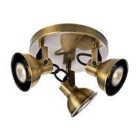 Plafon ROCCO 107852 MARKSLOJD RETRO W KOLORZE ANTYCZNYM 3 ŹRÓDŁA ŚWIATŁA 