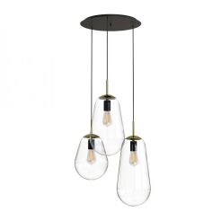 Lampa wisząca Pear III 3xE27 czarno/mosiężna 7794