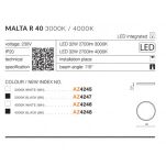 Plafon MALTA R40 AZZARDO średnica 40 cm LED 32W 3000K/4000K CZARNY - 3
