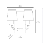 Kinkiet NEW YORK W02503CH Cosmo Light klasyczny  - 2