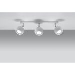 PLAFON OCULARE 3 Biały  SOLLUX  Lampa Ścienna NOWOCZESNY stal  SL.0439 metalowa lampa  SOLLUX LIGHTING - 3