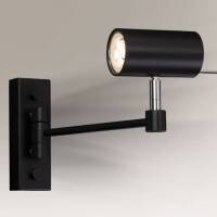 Lampa ścienna kinkiet FUSSA 2209 z metalu w kolorze czarnym nowoczesna shilo