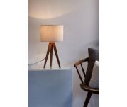 Lampa stołowa Kullen 104625 Markslojd trójnoga lampa drewniana z białym abażurem - 2