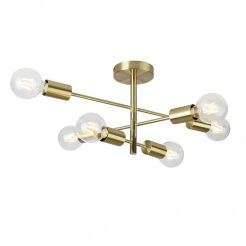 Lampa sufitowa Atlantico PNC-5679-6-GD Italux minimalistyczna mosiądz