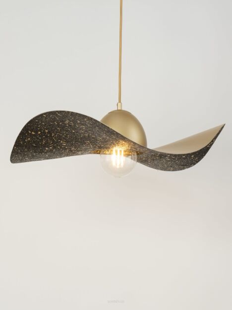 Lampa wisząca KAPELLO 32349 SIGMA złota-/ czarna nakrapiana 55 cm