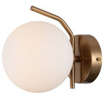 KINKIET  CARIMI WL-3300-1-HBR Italux  NOWOCZESNA LAMPA ŚCIENNA SZKLANY KLOSZ mosiądz - 2
