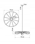 Lampa wisząca ESKOLA TH.010CZ Sollux Lighting druciana loftowa czarna - 5