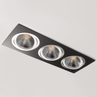 OPRAWA WPUSZCZANA POTRÓJNA CZARNA / ALU AR111 , ES111