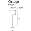 Lampa podłogowa  CHICAGO WH F0035  Maxlight  biała - 2