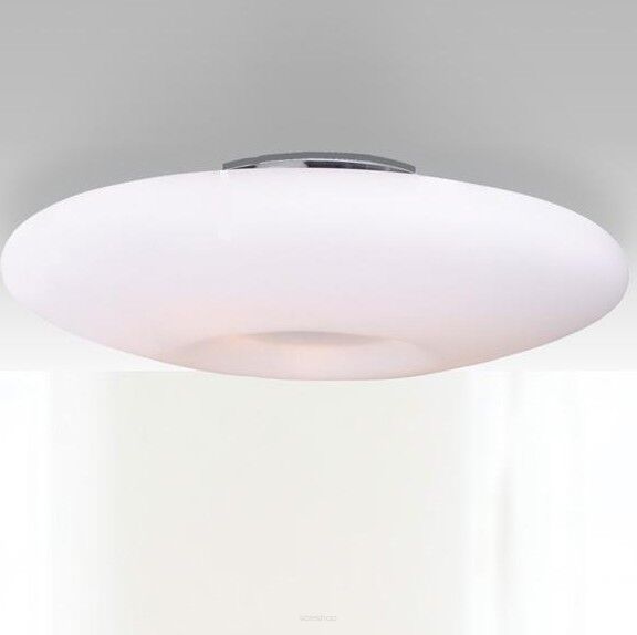 Plafon Pires 60 Top AZzardo LC5123-4 AZ0281 z metalu w kolorze chromu i białego szkła nowoczesny