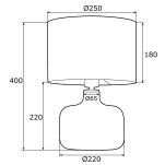 Lampa stołowa BEJA 4236 Argon Dekoracyjna klasyczna czarno-złota - 2