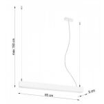 Lampa wisząca PINNE TH.029 Thoro biała LED 17W funkcjonalna - 2