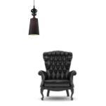 Lampa wisząca BAROCO BLACK AZzardo AZ0064 styl barokowy z tkaniny i metalu - 2