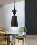 Lampa wisząca BAROCO BLACK AZzardo AZ0064 styl barokowy z tkaniny i metalu - 3