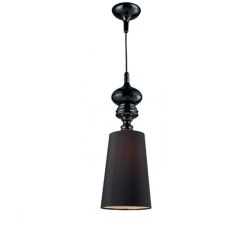Lampa wisząca BAROCO BLACK AZzardo AZ0064 styl barokowy z tkaniny i metalu