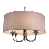 Lampa wisząca Abu Dhabi - P06512WH COSMO Light nowoczesna lampa z metalową podstawą o wykończeniu chromowanym biały okrągły abażur w kształcie tuby 60 cm średnicy