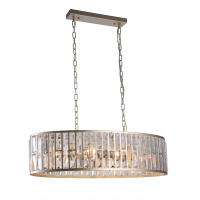 Lampa wisząca KYIV  - P06223CP cosmolight Kryształowy pierścień szampańskie złoto EKSTRAWAGANCKA 