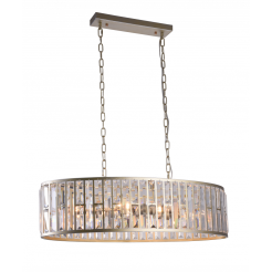 Lampa wisząca KYIV  - P06223CP cosmolight Kryształowy pierścień szampańskie złoto EKSTRAWAGANCKA 