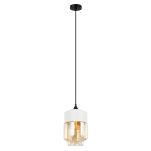 Lampa wisząca MOLINA MDM-2377/1 W+AMB Italux DWUKOLOROWY KLOSZ NOWOCZESNA E 27 IP20  SZAMPAŃSKO /  BIAŁA TUBA - 2