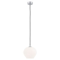 Lampa wisząca KALIMERA 4040 Argon Biała szklana śr. 20 cm