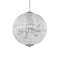 Lampa wisząca LUXOR SP12 Ideal Lux 116235 klosz w kształcie kuli z ciętych kryształków 