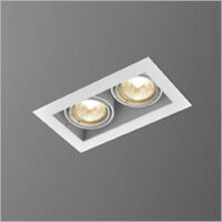 Lampa wpuszczana SQUARES 50x2 z RAMKĄ 12V AQForm techniczna prostokąt podwójna