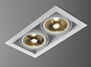 Oprawa wpuszczana Squares 111x2 230V z ramką AQForm różne kolory